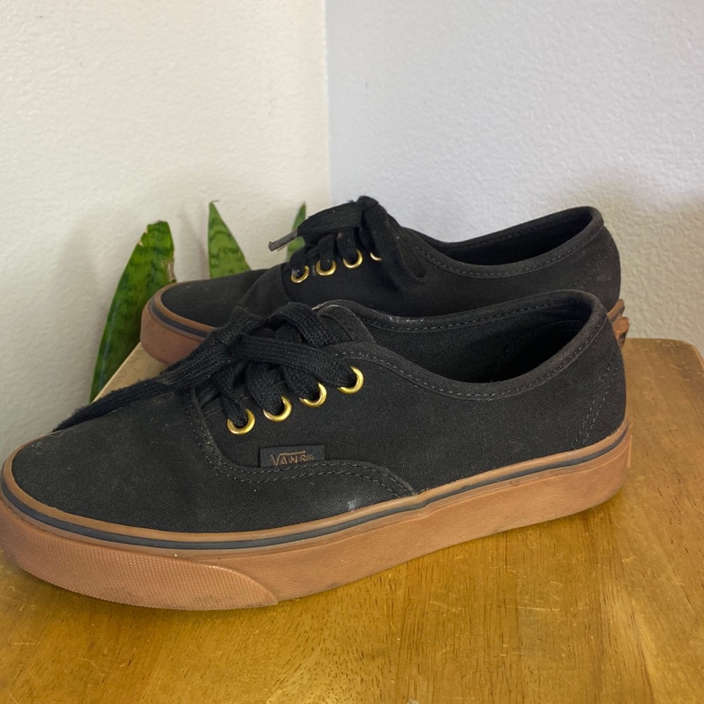 Vans Sneakers Mens  3.5 Mens Womens 5.0 Black Lace up shoes unisex adult